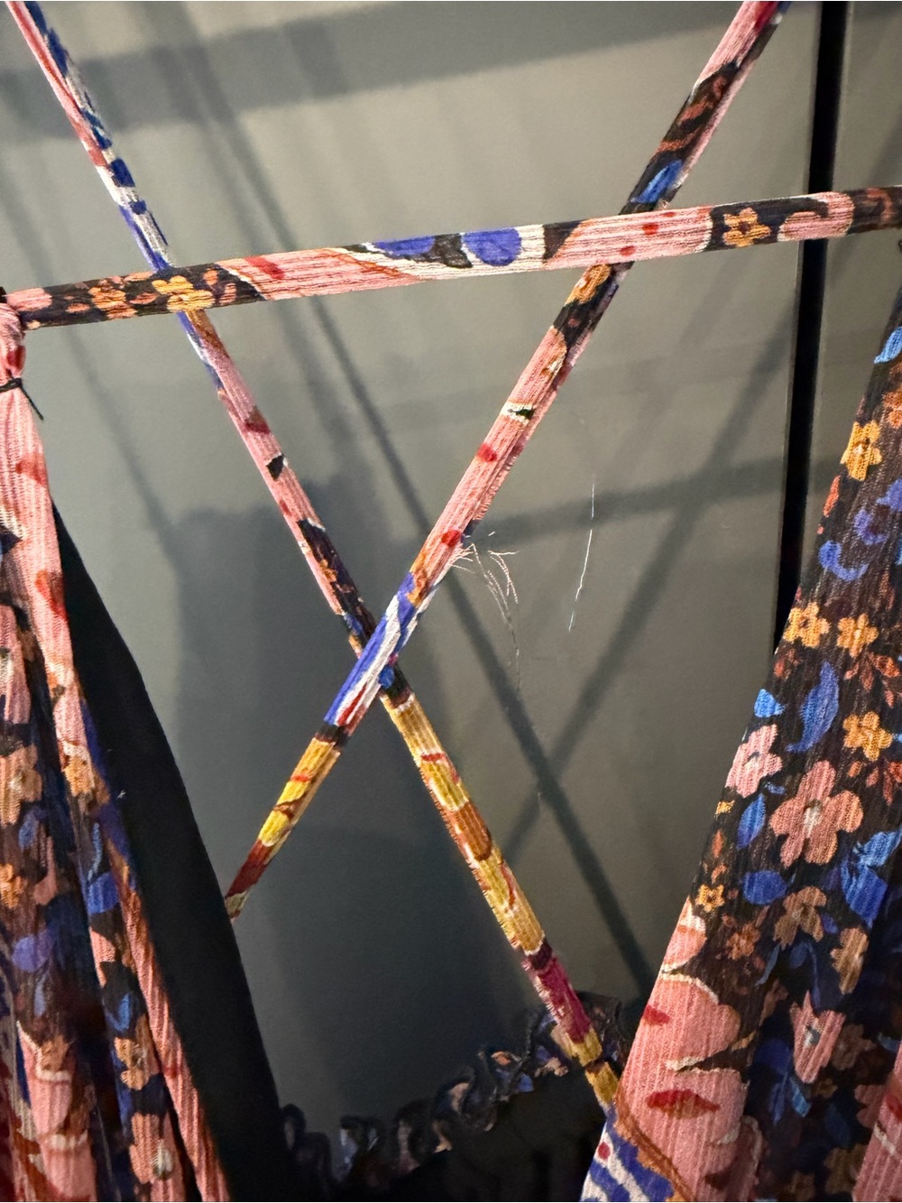 ZARA Boho Floral Print Pink Multicolor Maxi Dress - Picture 4 of 4